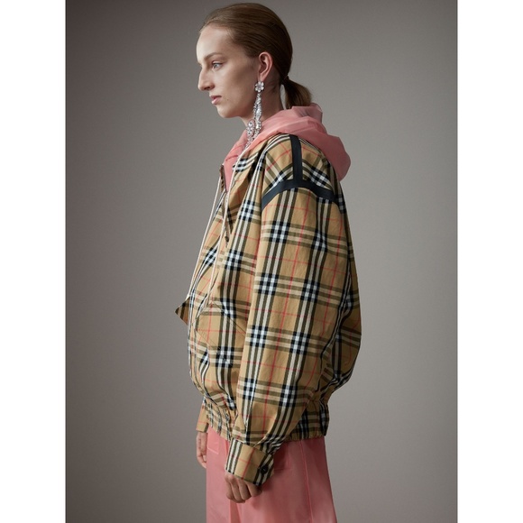 EMT 500 Burberry Check Gabardine Harrington Jacket - Picture 1 of 9